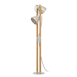 Cawton lattiavalaisin, korkeus 134,5 cm, teräs/ruskea, 2-valoinen teräs