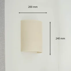 Celine seinävalaisin, beige, kangas, E27