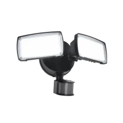 CHIMERA-LED-anturilla varustettu ulkoseinävalaisin, musta, 2-lamppuinen, IP54