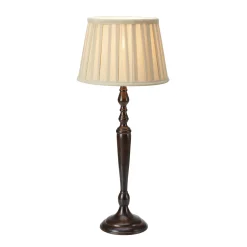 Chocolat pöytävalaisin, korkeus 60 cm, beige/ruskea, metalli/kankainen