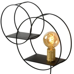 Circle seinävalaisin, musta, 38 cm, E27