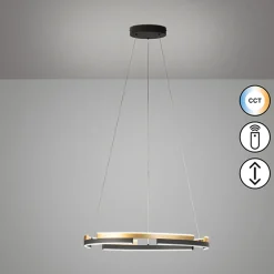 Circly LED-riippuvalaisin, metalli, kaukosäädin, CCT, himmennettävä