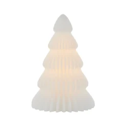 Claire LED koristevalo, valkoinen vahapuu 19cm