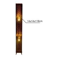 Clarke lattiavalaisin, musta/kultainen lehti, korkeus 118 cm, kangasvärinen