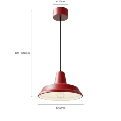 CLASS riippuvalaisin, punainen/valkoinen, Ø 36 cm, metalli