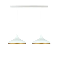 Claus riippuvalaisin, valkoinen, pituus 85 cm, 2-valo, metallia
