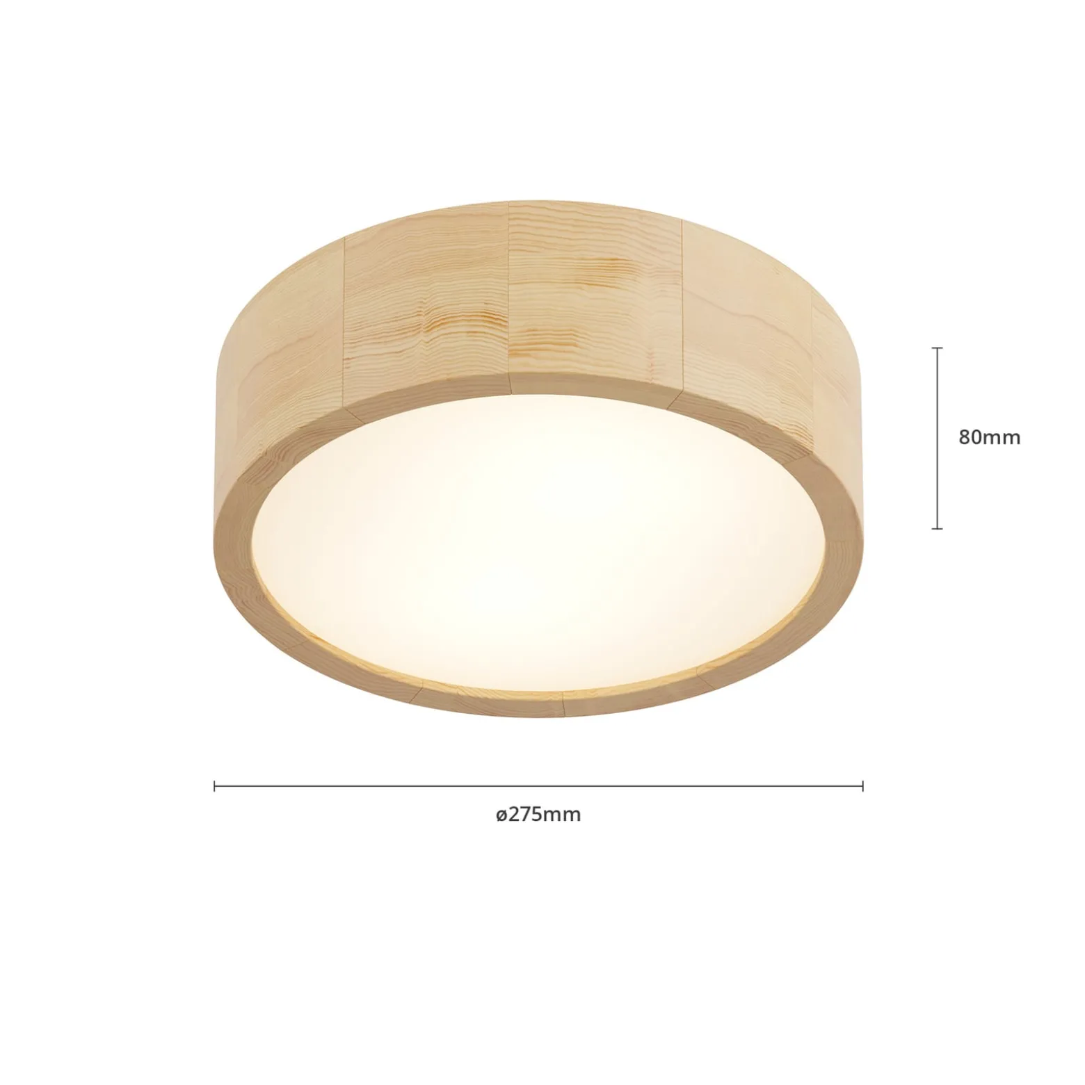 Cleo kattovalaisin, Ø 27.5cm, 2-valo, mänty, E27