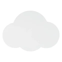 Cloud seinävalaisin, valkoinen, teräs, epäsuora valo, 38 x 27 cm
