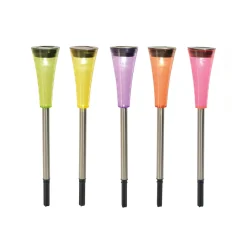 Colorato LED-aurinkokäyttö-maapiikki 5-setti