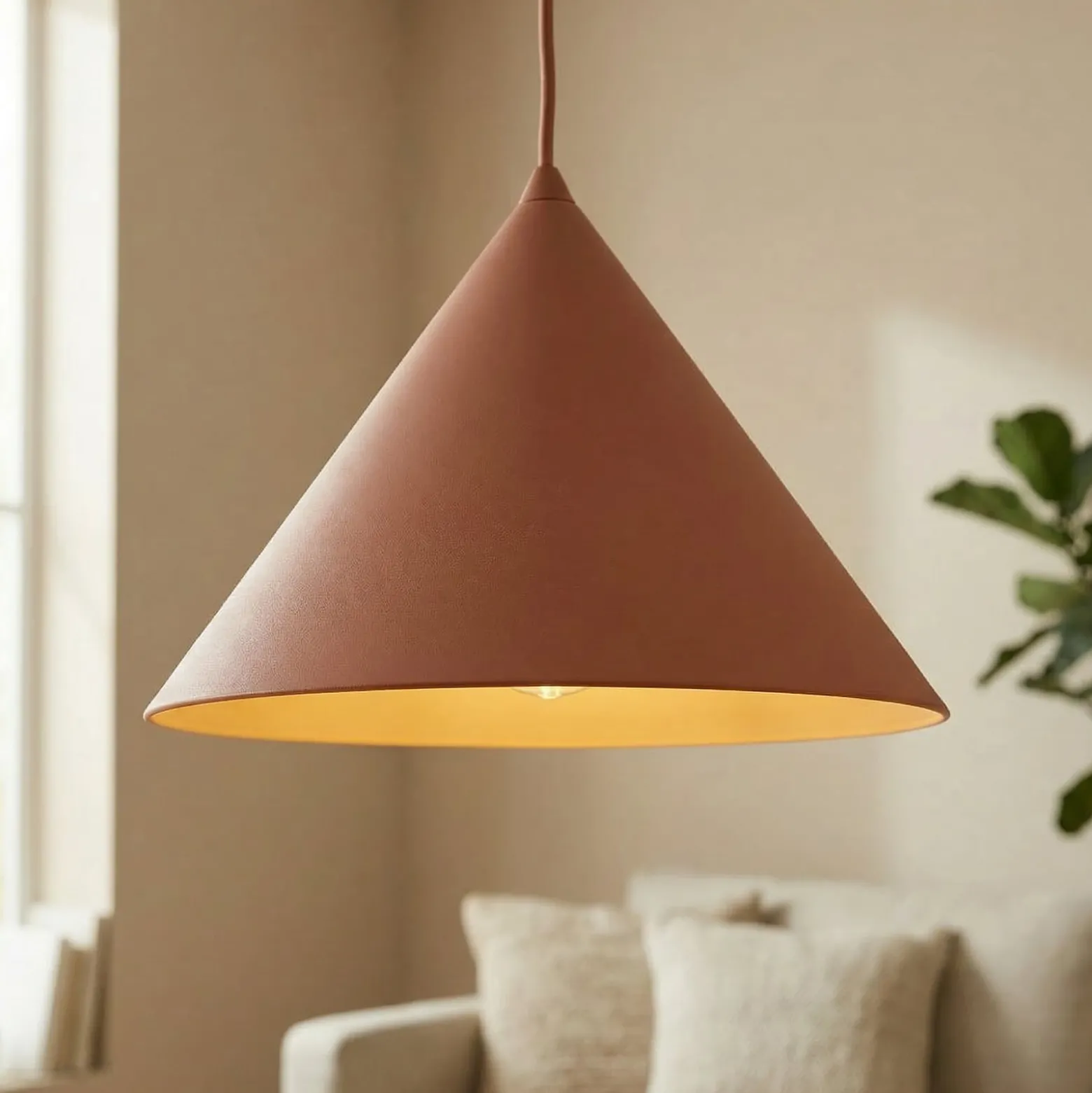 Cono-riippuvalaisin, 1-lamppuinen, Ø 50 cm, terrakotta, E27
