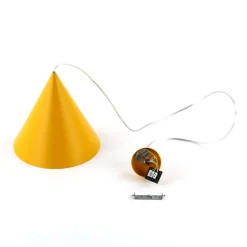 Cono-riippuvalaisin, 1-lamppuinen, halkaisija 27 cm, keltainen, E27
