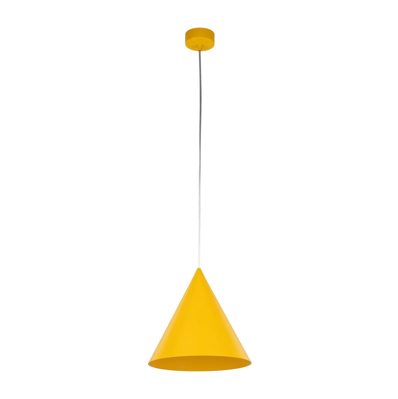 Cono-riippuvalaisin, 1-lamppuinen, halkaisija 27 cm, keltainen, E27