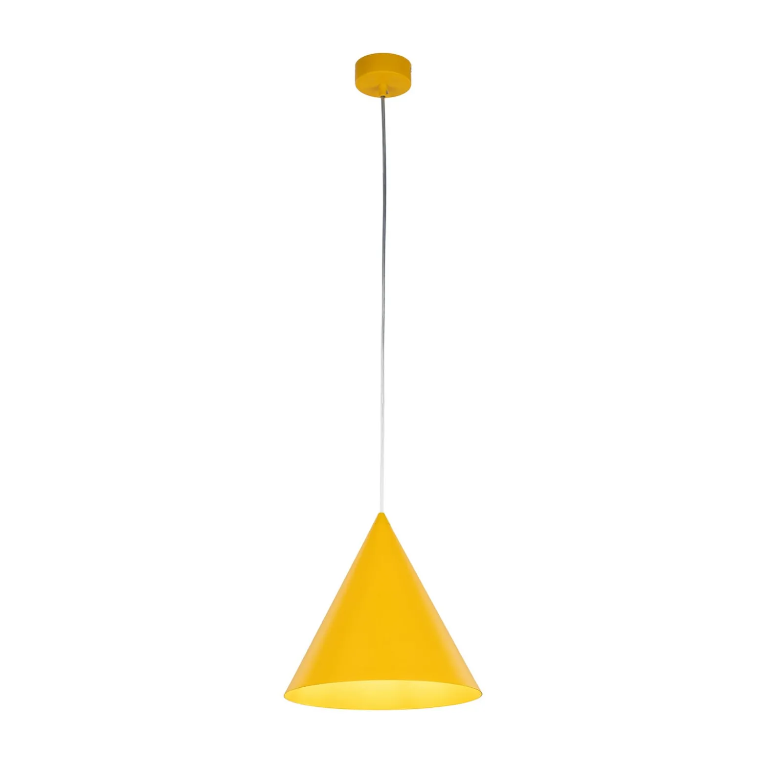 Cono-riippuvalaisin, 1-lamppuinen, halkaisija 27 cm, keltainen, E27