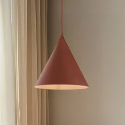 Cono-riippuvalaisin, 1-lamppuinen, halkaisija 27 cm, tiilenpunainen