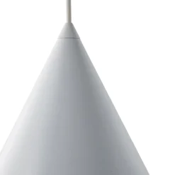 Cono-riippuvalaisin, valkoinen, Ø 19 cm, teräs, yksisytytteinen liekki