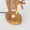 CORADORIA-LED-pöytävalaisin, kullanvärinen, korkeus 72 cm, metallia