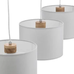 Corralee riippuvalaisin, harmaa, 3-lamppuinen