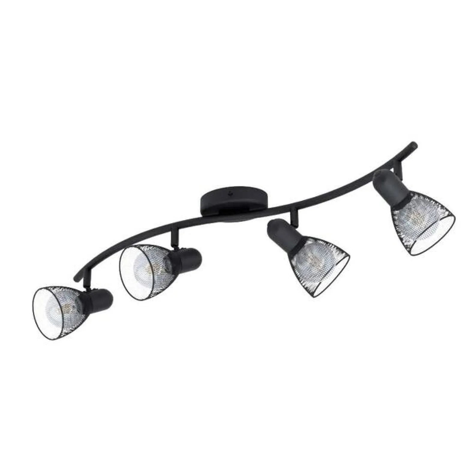 Corvigno kattokohdevalaisin, pituus 64 cm, musta, 4-valo, terästä