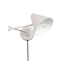 Cosima-seinävalaisin, vaaleanharmaa, ulkonema 54 cm, metalli