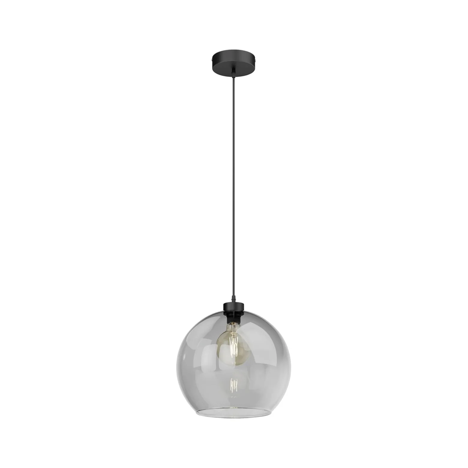 Cubus-riippuvalaisin, savuharmaa, lasi, Ø 30 cm, E27