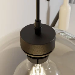 Cubus-riippuvalaisin, savuharmaa, lasi, Ø 30 cm, E27
