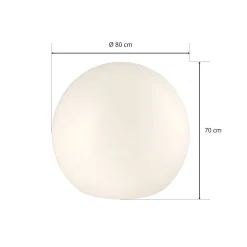 Cumulus XL -pallovalaisin, halkaisija 80 cm, valkoinen, muovi, IP44, E27