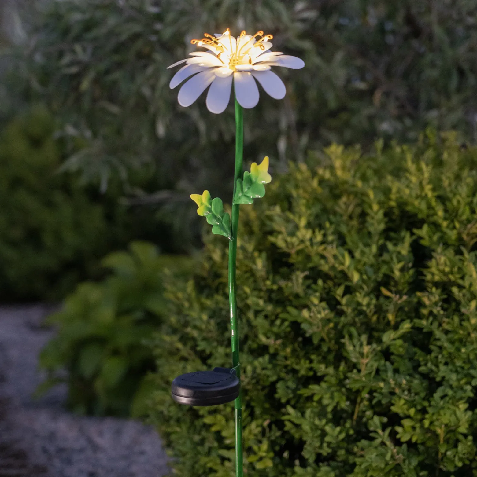 Daisy-LED-aurinkovalo, päivänkakkaran muotoinen