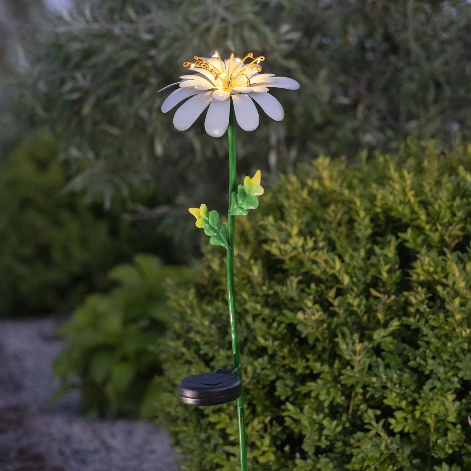 Daisy-LED-aurinkovalo, päivänkakkaran muotoinen