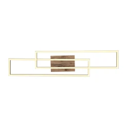Dakari LED-kattovalaisin, pituus 80 cm, musta/tumma puu