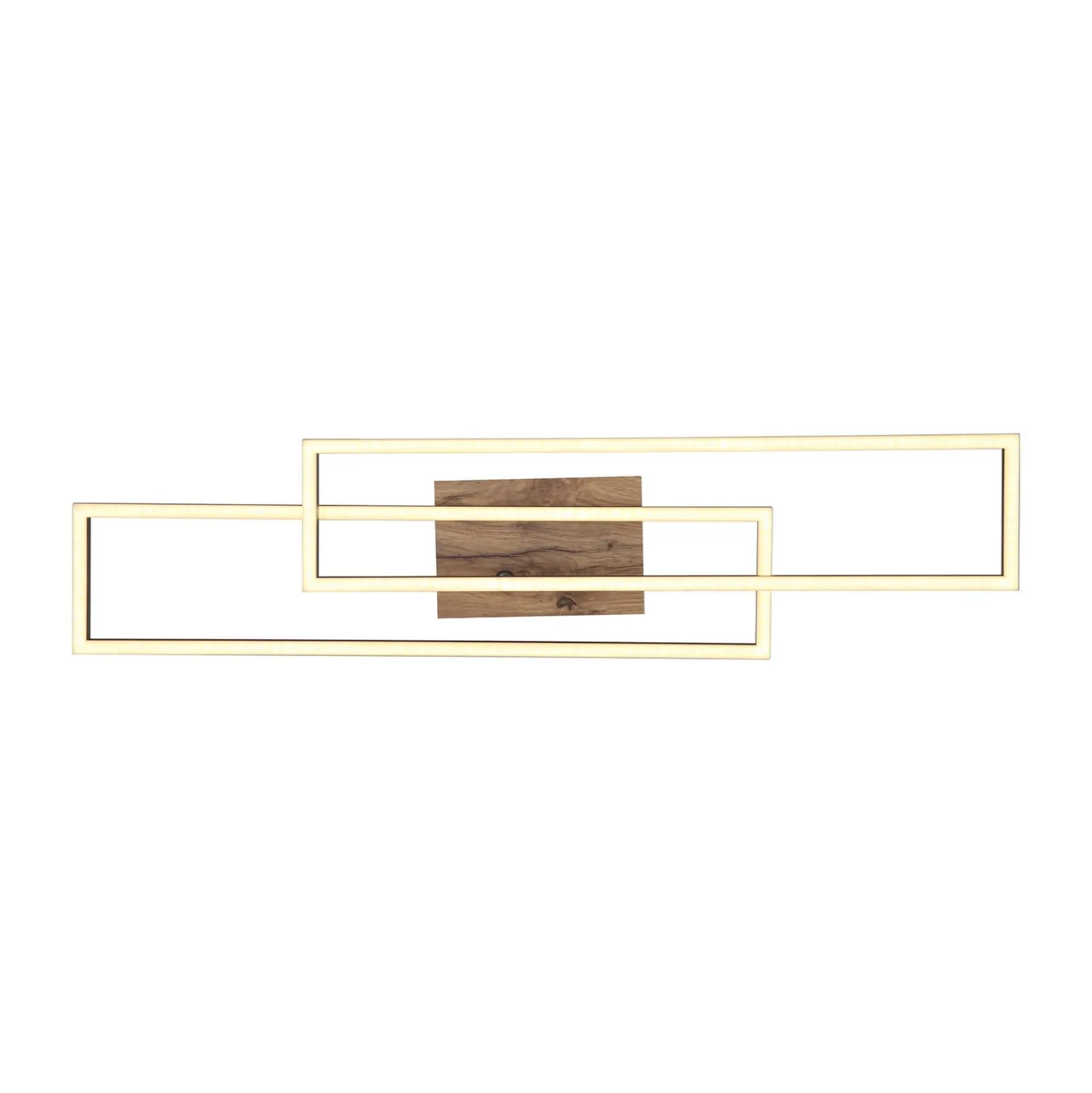 Dakari LED-kattovalaisin, pituus 80 cm, musta/tumma puu