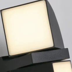 Dakota LED-ulkoseinävalaisin, musta, korkeus 21 cm, 2-valoinen versio