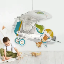 Dalber riipusvalaisin Crocodile Plane, värikäs, puu/muovi