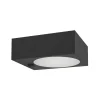 Darfano-LED-ulkoseinälamppu, musta, leveys 14 cm