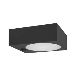 Darfano-LED-ulkoseinälamppu, musta, leveys 14 cm