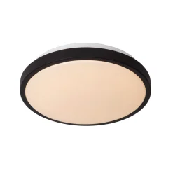 Dasher LED-kattovalaisin, musta, Ø 29,3 cm, 2700 K, IP44