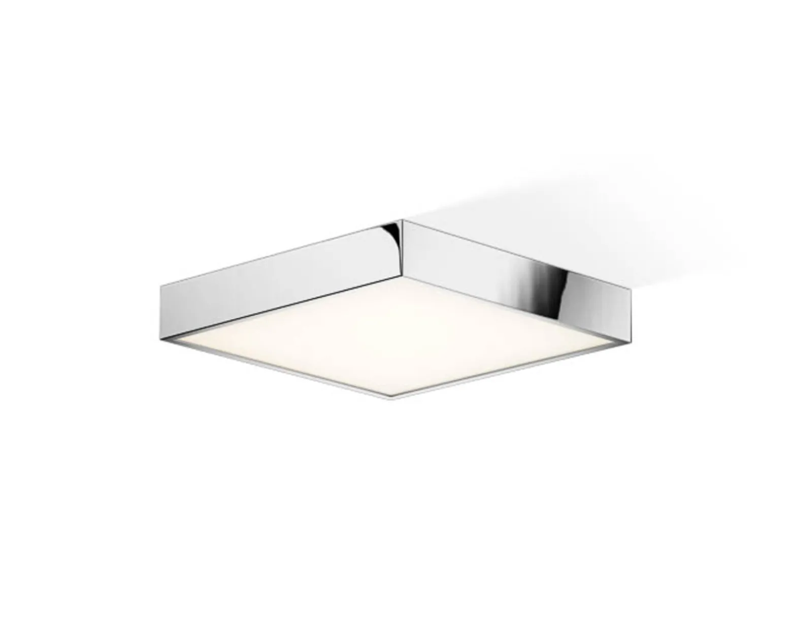 Decor Walther Cut-LED-kattovalaisin, kromi 30x30cm