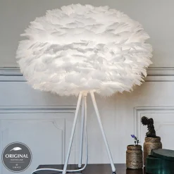 Design-pöytävalaisin Eos medium, valkoinen