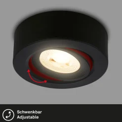 Desi uppoasennettava LED-valaisin, musta, Ø9cm, himmennettävä, 3000K