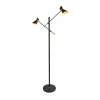 Diablo LED-lattiavalaisin, musta/kulta, metalli, säädettävä