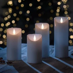 3D-liekillä varustettu LED-kynttilä Aito vaha