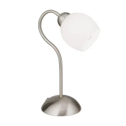 Doma pöytävalaisin, satiininikkeli, korkeus 30 cm, lasi