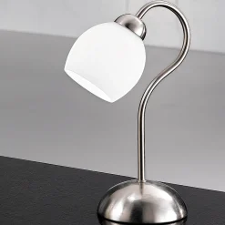 Doma pöytävalaisin, satiininikkeli, korkeus 30 cm, lasi