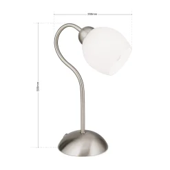 Doma pöytävalaisin, satiininikkeli, korkeus 30 cm, lasi