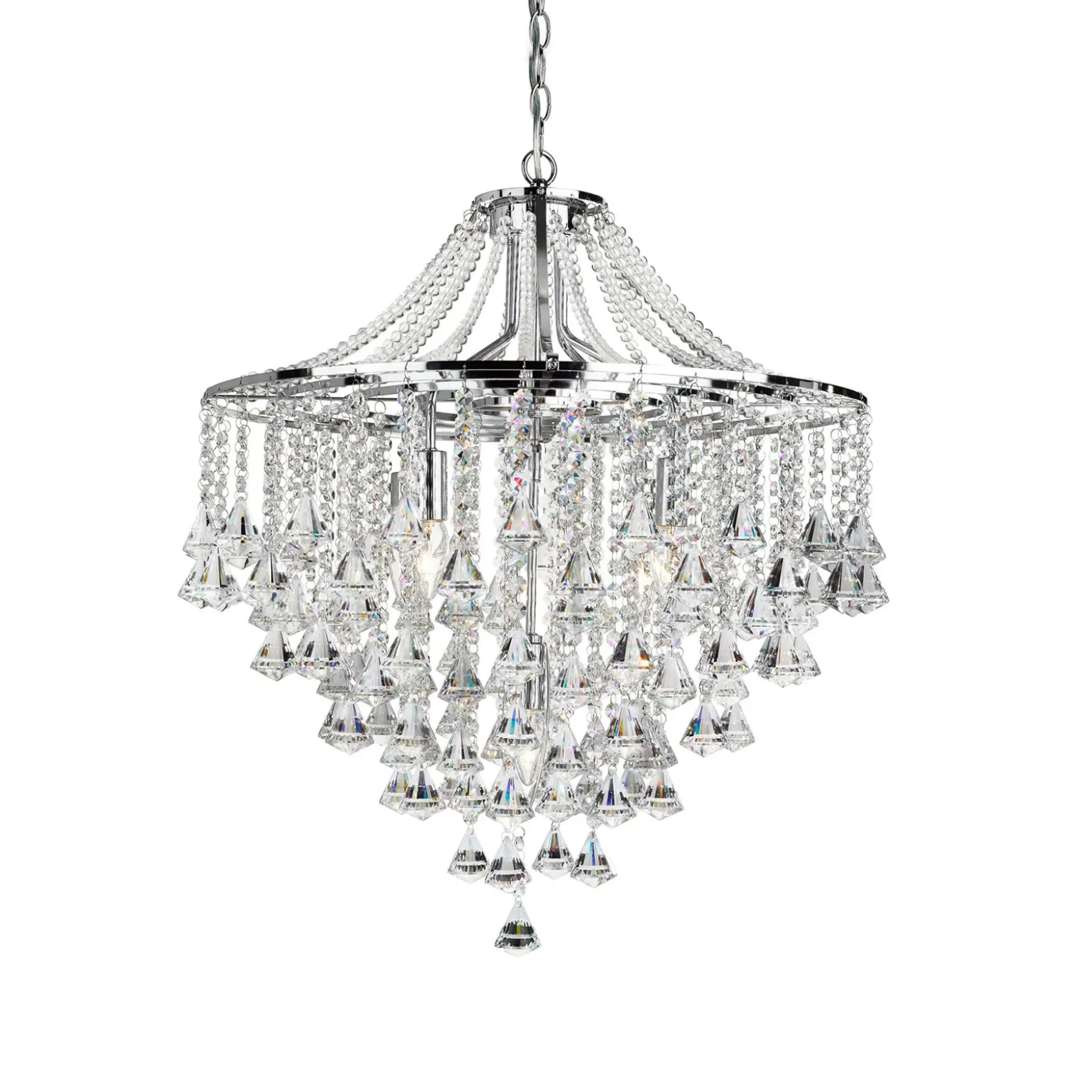 Dorchester kattokruunu, kristallilasi, 5-valo, Ø 64 cm, E14