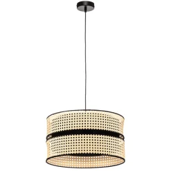 Duo-riippuvalo rottinkia, Ø 40 cm, beige/musta