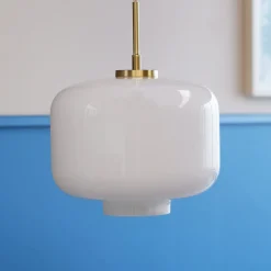 Dyberg Larsen Arp-riippuvalo, messinkivärinen, lasi, Ø 30 cm