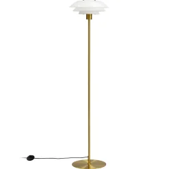 Dyberg Larsenin lattiavalaisin DL31, messingin värinen, korkeus 133 cm
