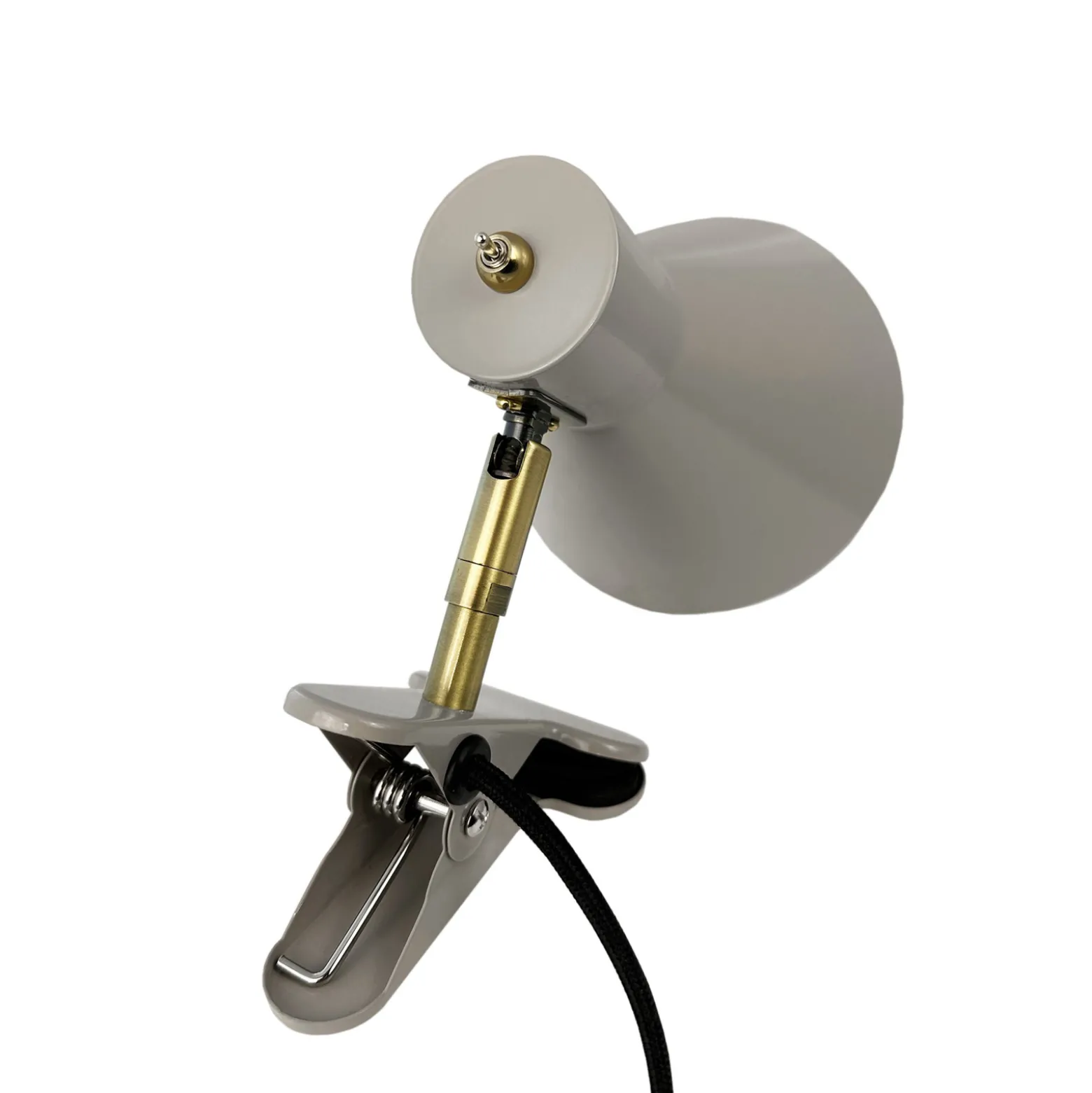 Dyberg Larsen klipsilamppu Sleep, ruskea, Ø 15 cm, teräs