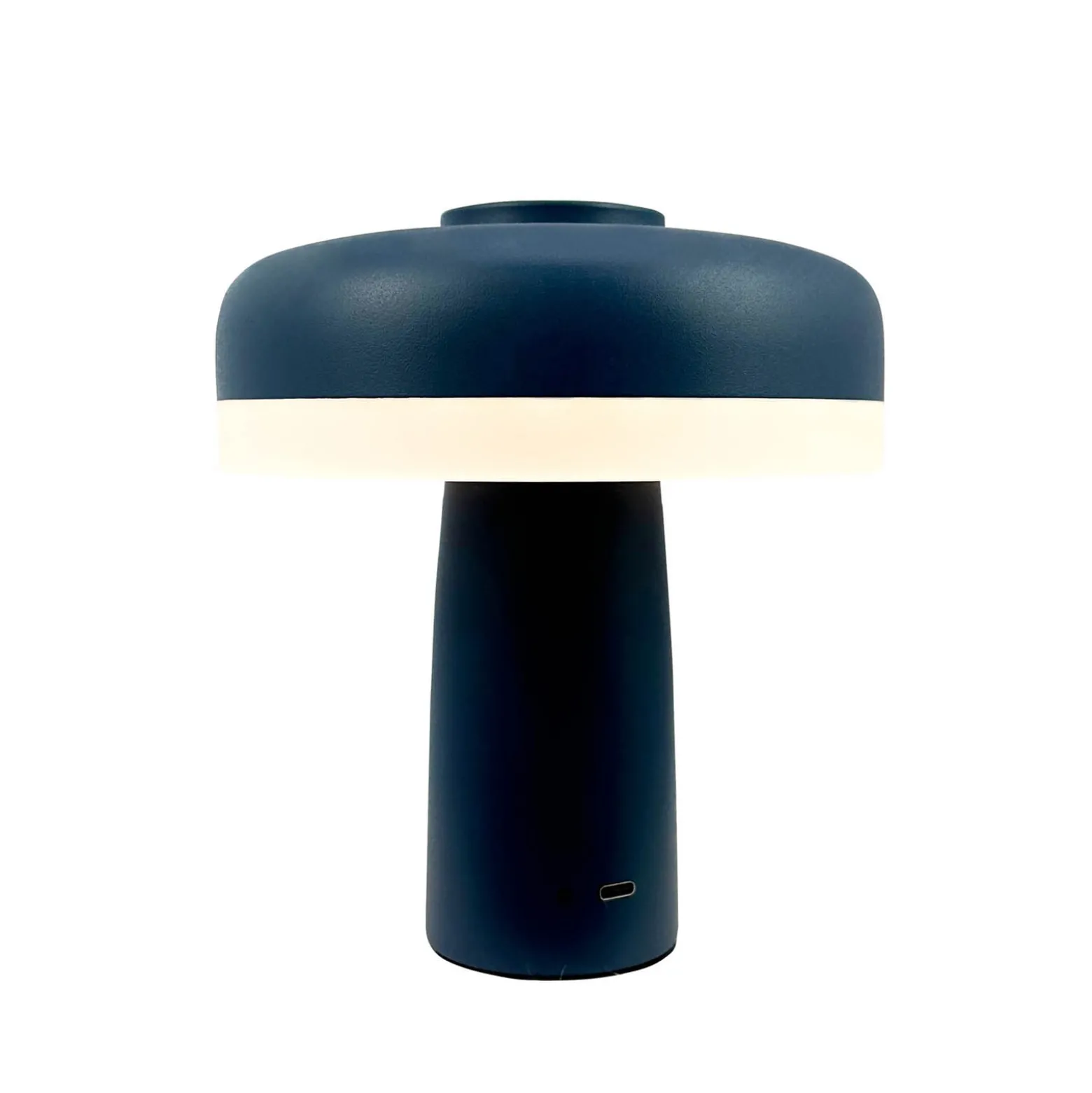 Dyberg Larsen ladattava LED-pöytävalaisin Porter, sininen, korkeus 16 cm