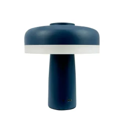 Dyberg Larsen ladattava LED-pöytävalaisin Porter, sininen, korkeus 16 cm